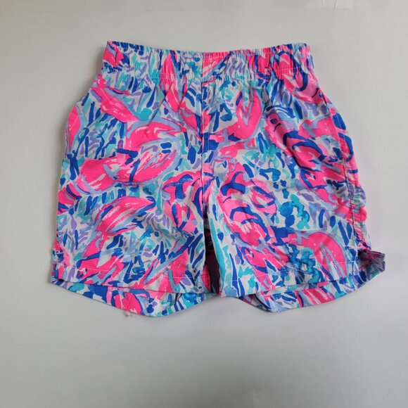 Lilly Pulitzer Cracked Up Cosmic Coral junior capri trunk Boys - Picture 2 of 12